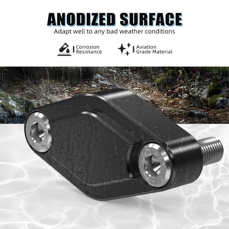 NICECNC Black CNC ATV Parking Brake Block Off Plate Compatible with Raptor 125,250,350,660,700,YFZ450/450R/X,Warrior 350,Banshee 350,TRX 450R/400EX/300EX,LTZ 400/LTR 450,KFX 400/450 - Image 3